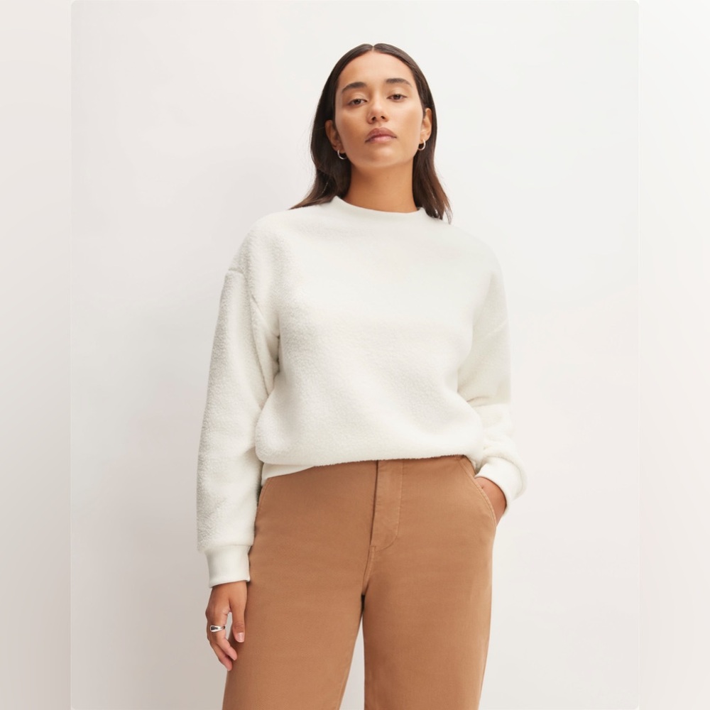 NWT Everlane The ReNew Fleece Oversized Crew
